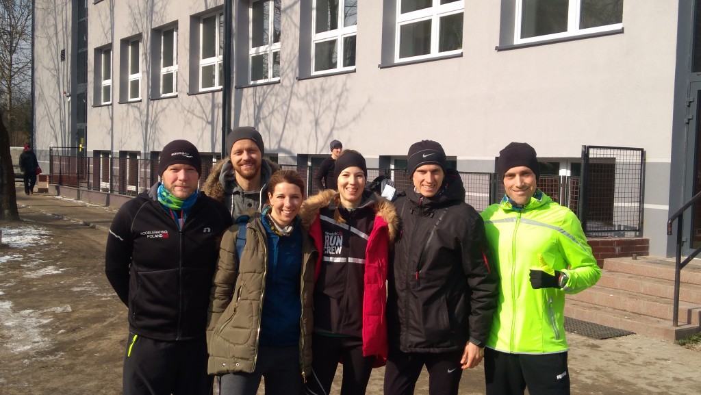 Trener biegania - starty grupy biegowej na zawodach w marcu
